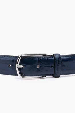 ZE-015-35 Ceinture cuir de vachette ZEVENTO - Marine