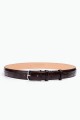 ZE-015-35 Leather Belt - Dark Brown : Color:Marron foncé, Taille : : Taille 36 / 95cm