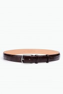 ZE-015-35 Leather Belt - Dark Brown