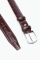 ZE-015-35 Leather Belt - Dark Brown