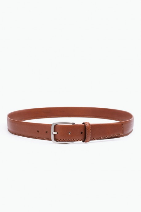 ZE-006-35 Leather Belt - Cognac
