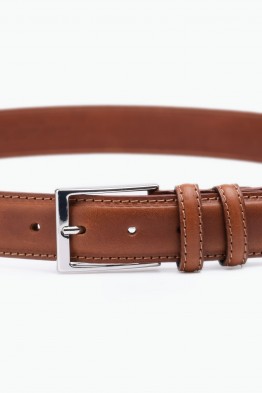 ZE-012-35 Ceinture cuir de vachette ZEVENTO - Cognac