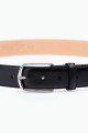 ZE-007-35 Leather Belt - Black : Color:Black, Taille : :Taille 40 / 105cm