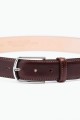 ZE-007-35 Leather Belt - Dark brown : Color:Marron foncé, Taille : :Taille 40 / 105cm