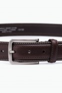 ZE-005-35 Leather Belt - Dark brown