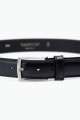 ZE-009-35 Leather Belt - Black : Color:Black, Taille : : Taille 34 / 90cm