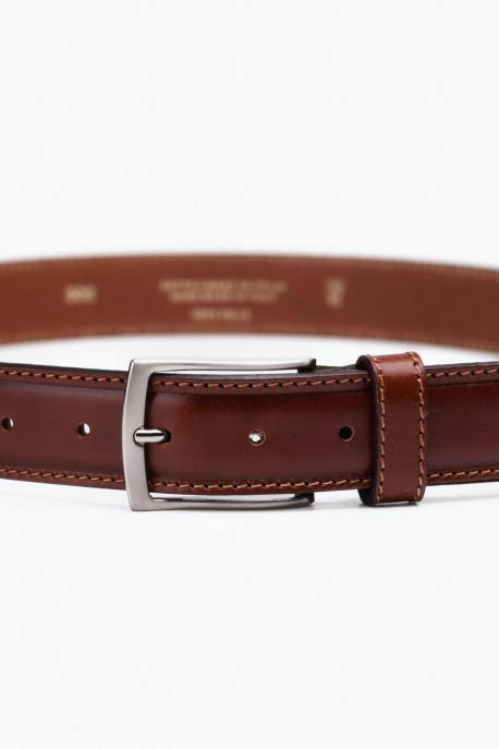 ZE-009-35 Leather Belt - Cognac