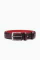 ZE-003-35 Leather Belt - Dark brown