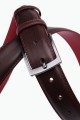 ZE-003-35 Leather Belt - Dark brown