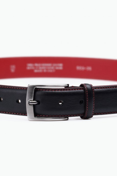 ZE-003-35 Leather Belt - Black