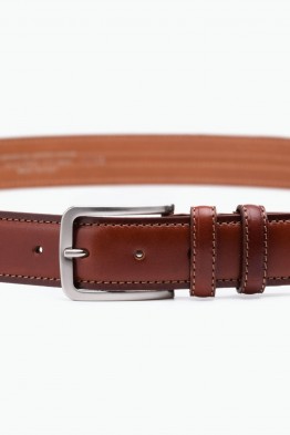 ZE-008-35 Ceinture cuir de vachette ZEVENTO - Cognac