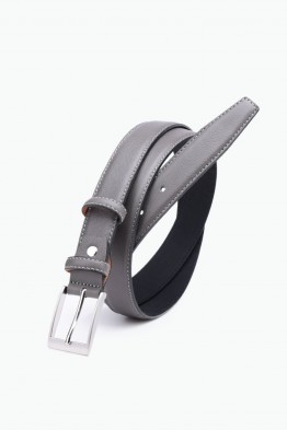  NOS018italian leather belt gray