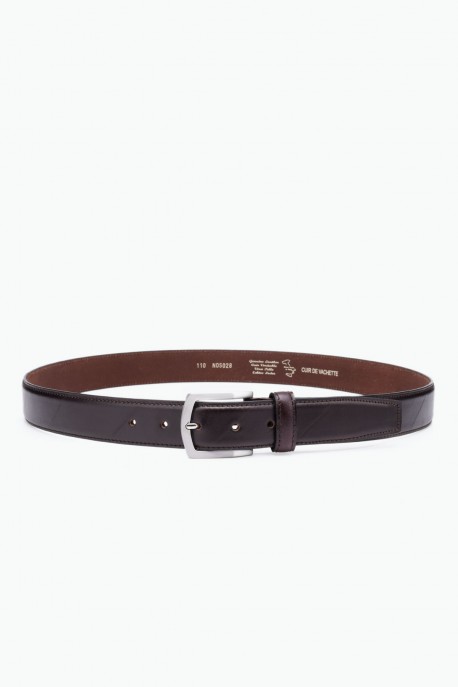 NOS028 italian Leather belt - Dark Brown