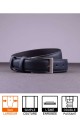 NOS018 Leather belt - Navy blue