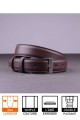 NOS018 Leather belt - Dark brown