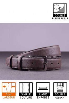 NOS021 Leather belt - Taupe