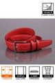 italian NOS021 red leather belt 