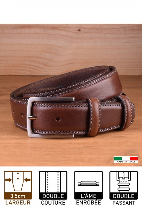 A1549/35 LEATHER BELT - Brown