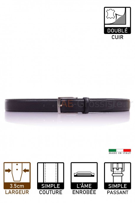 NOS020/35 black Leather belt
