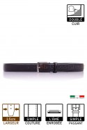 NOS020/35 CEINTURE EN CUIR Italienne - Noire