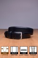 NOS004/35 Leather Belt - Navy