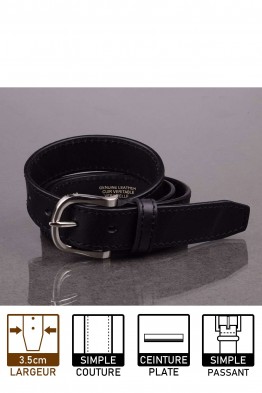 italian NOS013 black leather belt 
