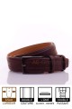 F031/35 Leather Belt Plum : Taille : :Taille 42 / 110cm
