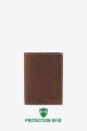 LUPEL® - L613AV Leather Wallet with RFID protection : colour:Marron