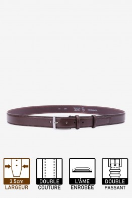 J285 extra long italian brown leather belt 