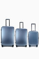 ELITE PURE MATE Polycabonate suitcase E2129 : colour:Bleu Ardoise, Size:Set of 3 Sizes