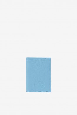SF6003-Bleu ciel Porte-carte billet Cuir - La Sellerie Française
