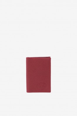 SF6003-Bordeaux Leather card holder - La Sellerie Française