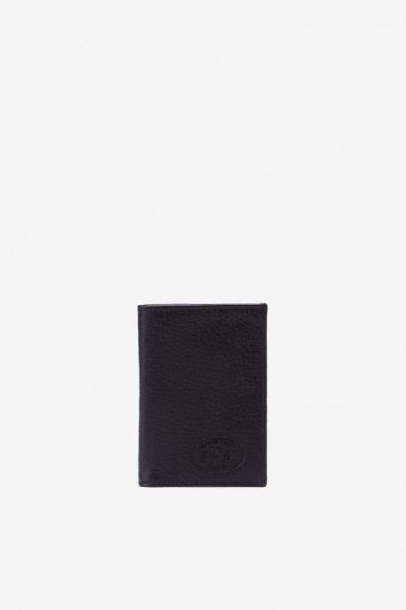SF6003 Black Leather card holder - La Sellerie Française