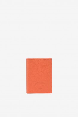 SF6003-Orange Porte-carte billet Cuir - La Sellerie Française