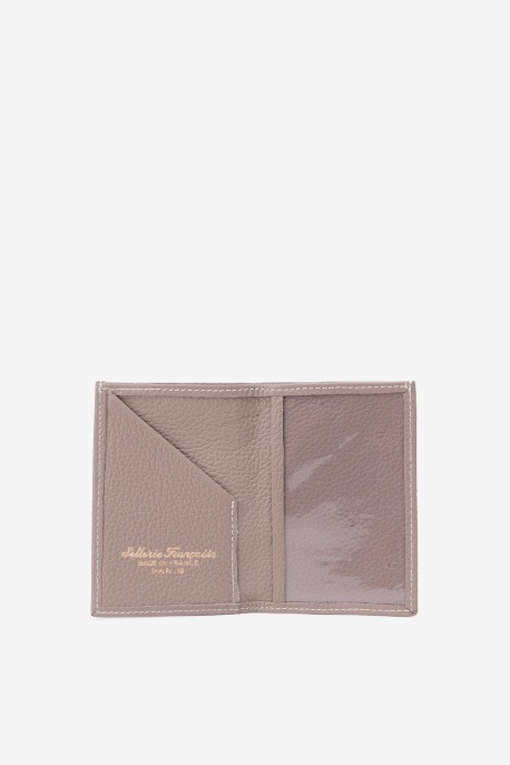 SF6003 Light tan Leather card holder - La Sellerie Française