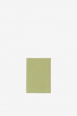 SF6003-Vert clair Porte-carte billet Cuir - La Sellerie Française