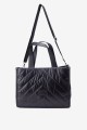 9909 textile handbag : Color:Black