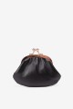 SF450 Leather purse Black : Color:Black