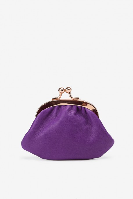 SF450 Bourse Porte-monnaie Cuir agneau Violet