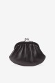 SF450 Leather purse Black : Color:Black