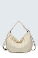 6201 synthetic handbag : Color:Crème
