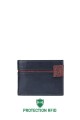 LUPEL® - AGRESTE L433AG leather wallet - With protection RFID : Color:Bleu Nuit