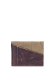 L415DE Portefeuille en cuir LUPEL® DENIM - Avec protection RFID : Couleur:Marron foncé / Kaki