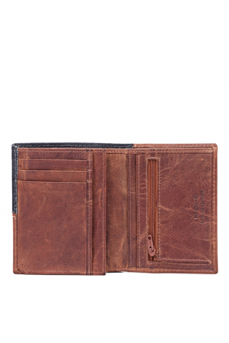LUPEL® DENIM - L628DE Leather Wallet with RFID protection