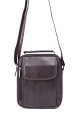Leather crossbody bag KJ7029 : Color:Marron foncé