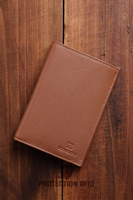 ZEVENTO ZE-2112R Leather wallet with RFID protection : colour:Tan