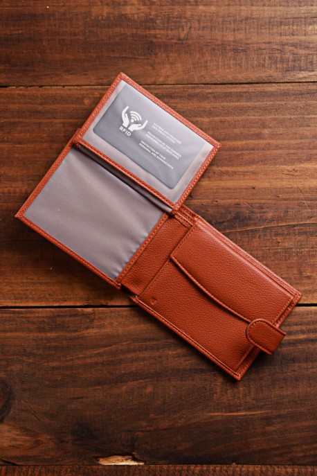 ZEVENTO ZE-2117R Leather wallet with RFID protection