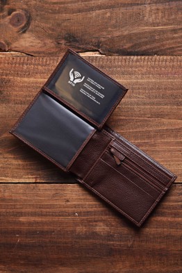ZEVENTO ZE-2118R Portefeuille format "italien" en cuir de vachette avec protection RFID