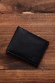 ZEVENTO ZE-2118r Leather wallet with RFID protection : Color:Black