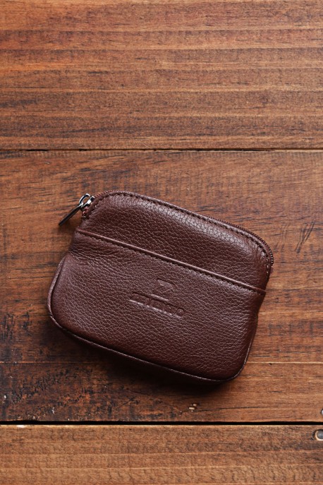 ZEVENTO ZE-2122-22 Leather coins purse : colour:Chocolat
